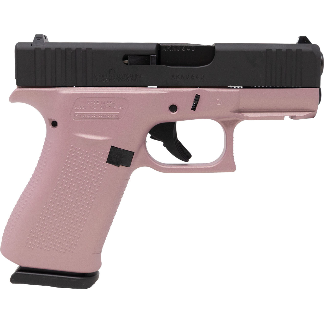 Handguns Apollo Custom|Glock 43X 9MMLUGER GLK 43X 9MM 10RD PINK BLK RAIL